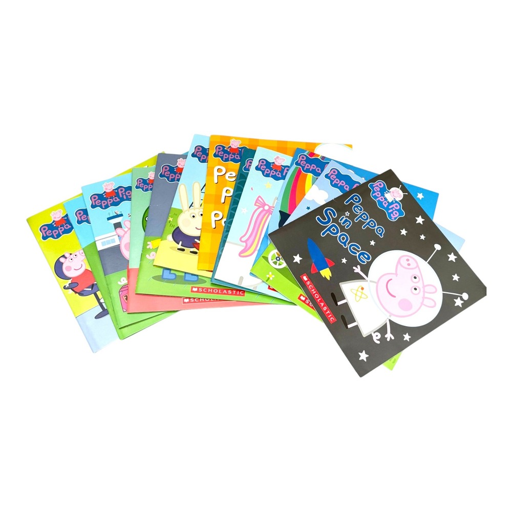 Peppa Pig Childrens Books Lot 12 Multicolor Scholastic Paperbacks Adventure‎ Fun